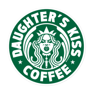 Daughter's Kiss Coffee - Bubble-free stickers