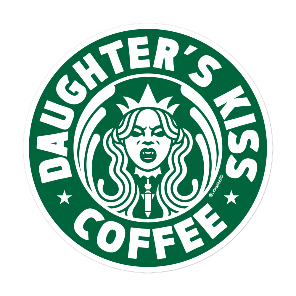 Daughter's Kiss Coffee - Bubble-free stickers